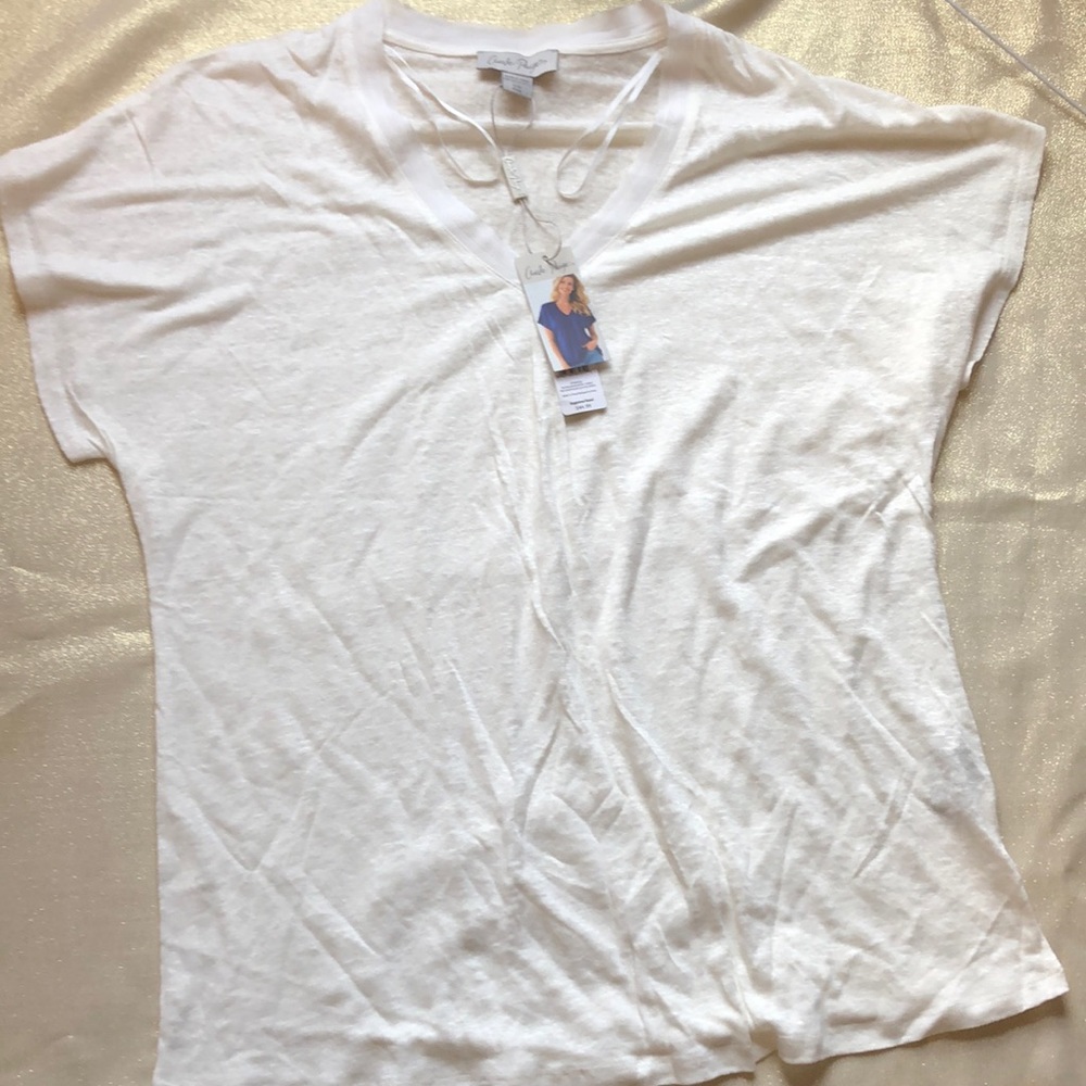 NWT Charlie Paige white t shirt small/medium